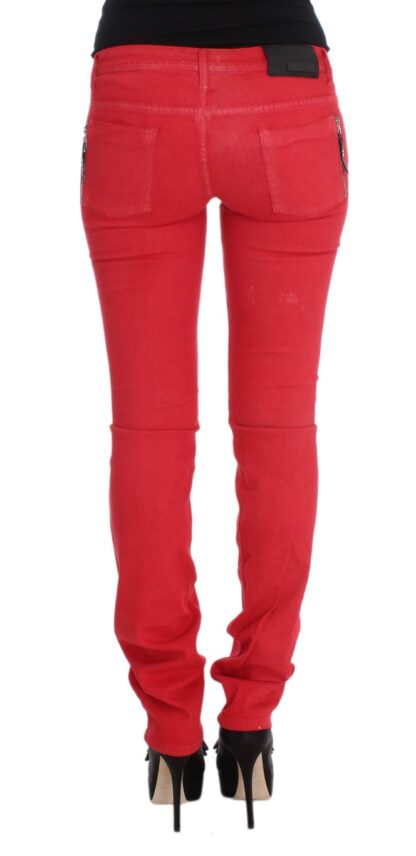 Costume National - Chic Red Slim Fit Jeans