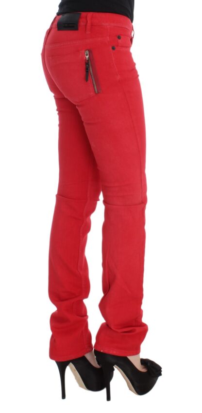 Costume National - Chic Red Slim Fit Jeans