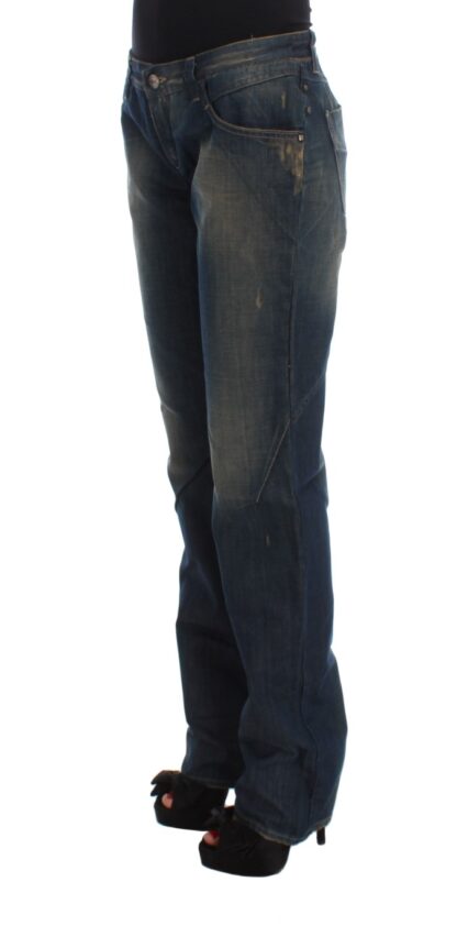 Costume National - Elegant Boyfriend Fit Blue Cotton Jeans