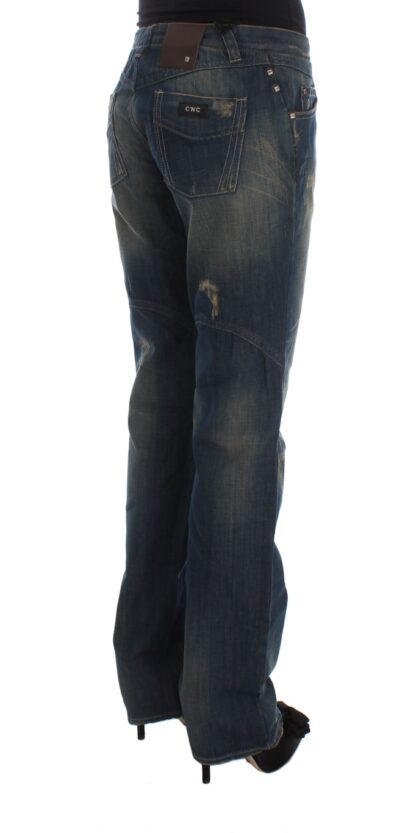 Costume National - Elegant Boyfriend Fit Blue Cotton Jeans