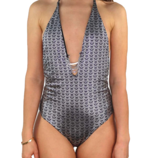 Philipp Plein - White Rhinestone Embellished Swimsuit