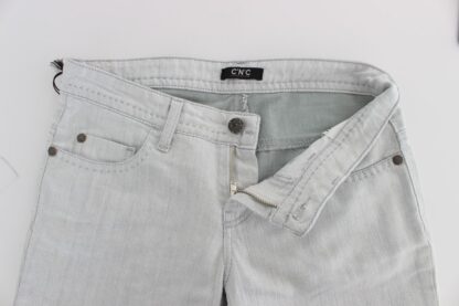 Costume National - Chic Gray Slim Fit Designer Jeans