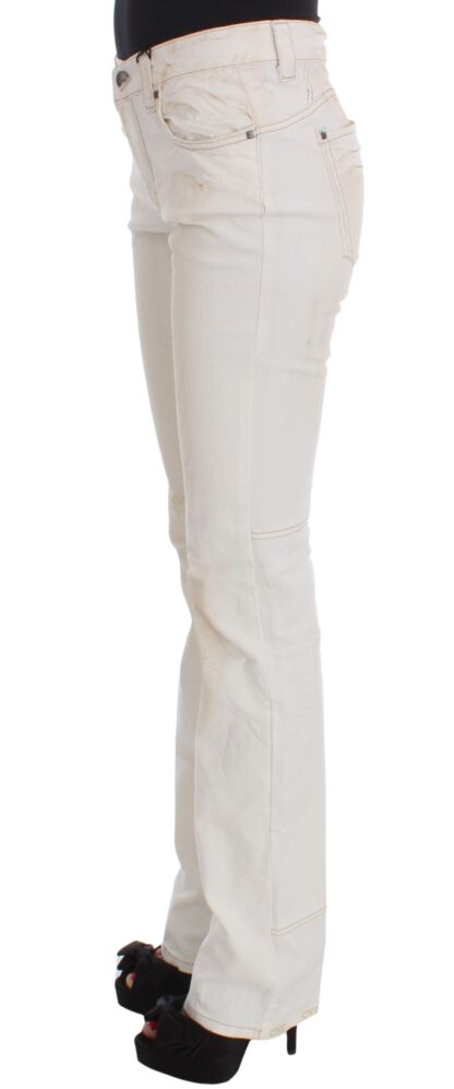 Costume National - Chic White Slim Fit Designer Jeans