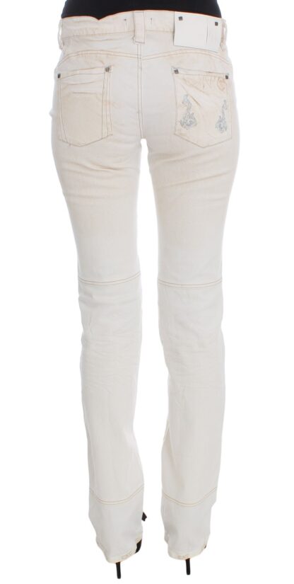 Costume National - Chic White Slim Fit Designer Jeans