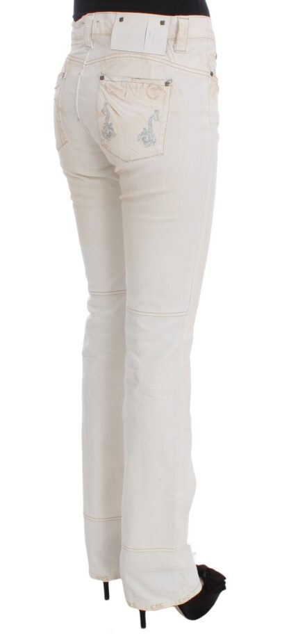 Costume National - Chic White Slim Fit Designer Jeans