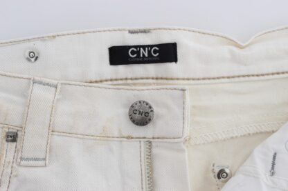 Costume National - Chic White Slim Fit Designer Jeans