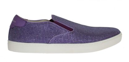 Dolce & Gabbana - Elegant Purple Strass Fashion Sneakers