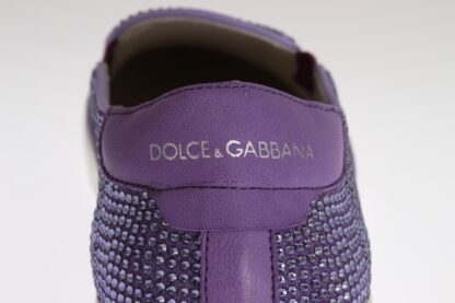 Dolce & Gabbana - Elegant Purple Strass Fashion Sneakers