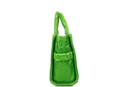 Marc Jacobs - The Shiny Crinkle Mini Tote Fern Green Leather Crossbody Handbag