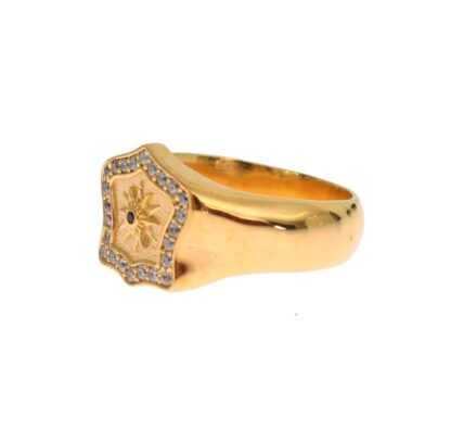 Nialaya - Elegant Men's Gold Plated Silver Ring