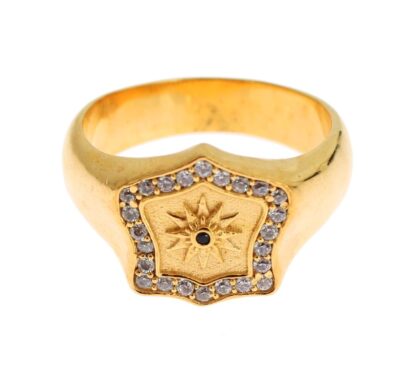 Nialaya - Elegant Men's Gold Plated Silver Ring