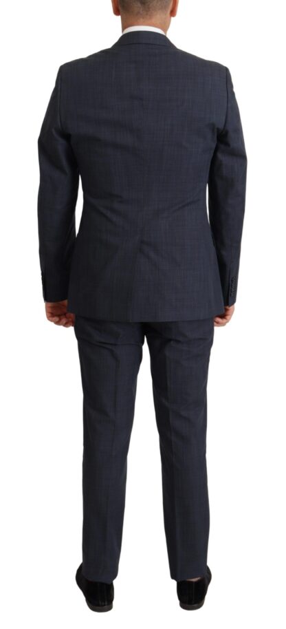 Dolce & Gabbana - Elegant Dark Blue Cotton Three Piece Martini Suit