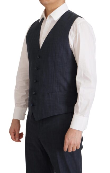 Dolce & Gabbana - Elegant Dark Blue Cotton Three Piece Martini Suit