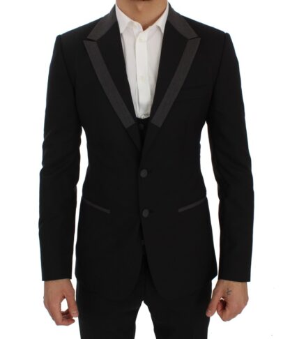 Dolce & Gabbana - Elegant Slim Fit Black Wool Blazer