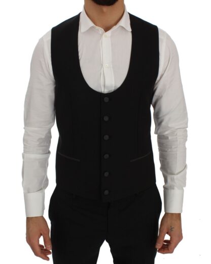 Dolce & Gabbana - Elegant Slim Fit Black Wool Blazer