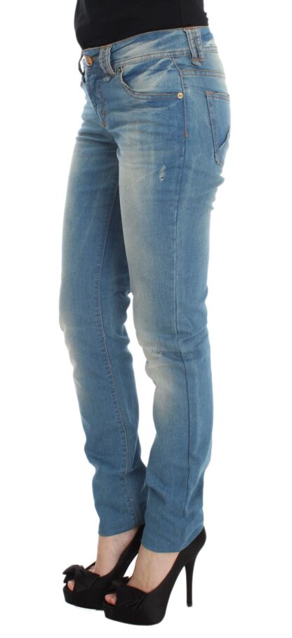 John Galliano - Sleek Blue Slim Fit Designer Jeans