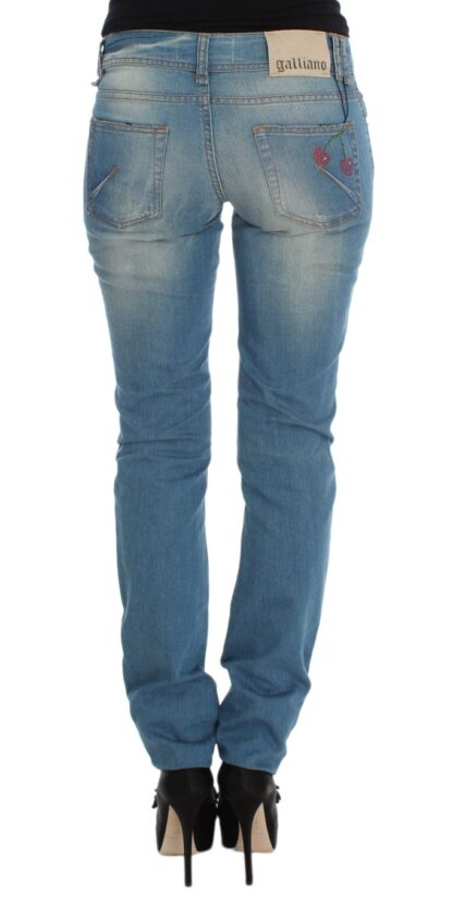 John Galliano - Sleek Blue Slim Fit Designer Jeans