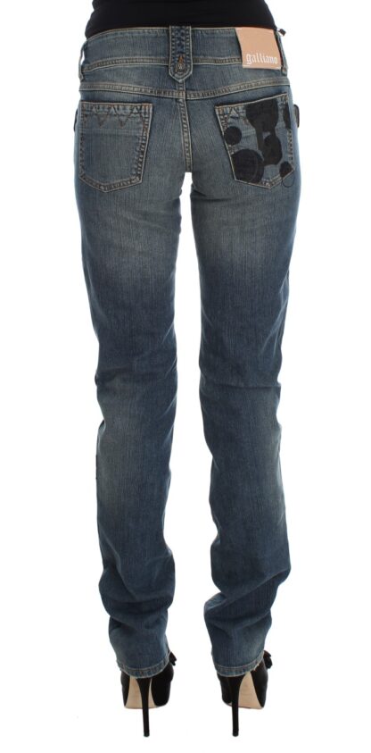 John Galliano - Chic Slim Fit Bootcut Jeans in Blue Wash