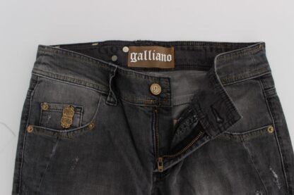 John Galliano - Elegant Slim Fit Gray Wash Jeans