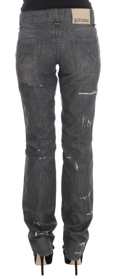 John Galliano - Chic Gray Wash Straight Fit Jeans