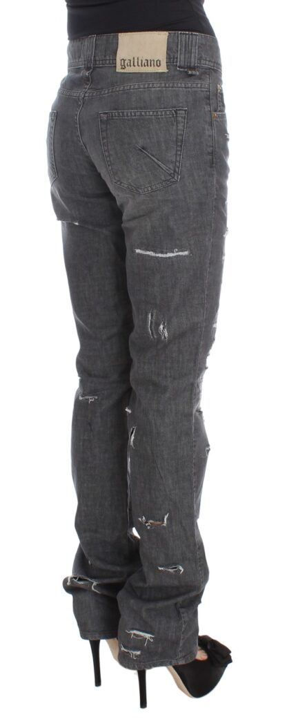 John Galliano - Chic Gray Wash Straight Fit Jeans