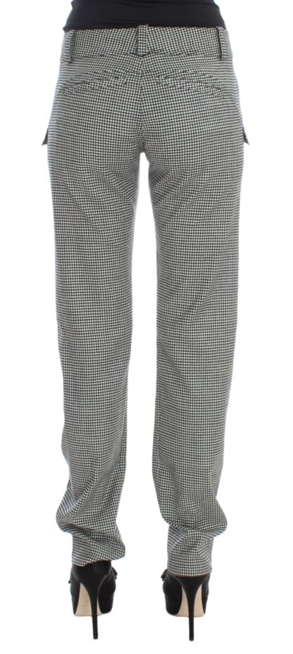 Ermanno Scervino - Chic Checkered Black & White Regular Fit Pants