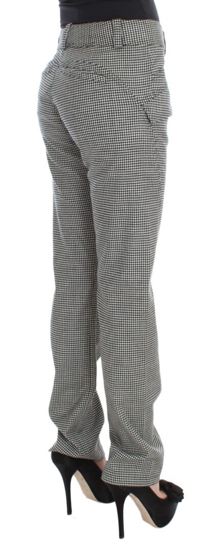 Ermanno Scervino - Chic Checkered Black & White Regular Fit Pants