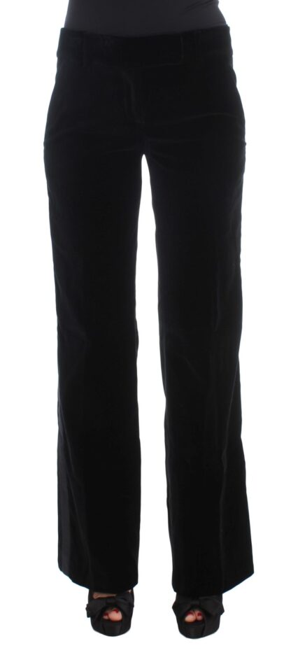 Ermanno Scervino - Elegant Black Wide Leg Silk Blend Pants