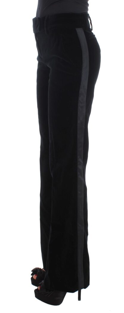 Ermanno Scervino - Elegant Black Wide Leg Silk Blend Pants