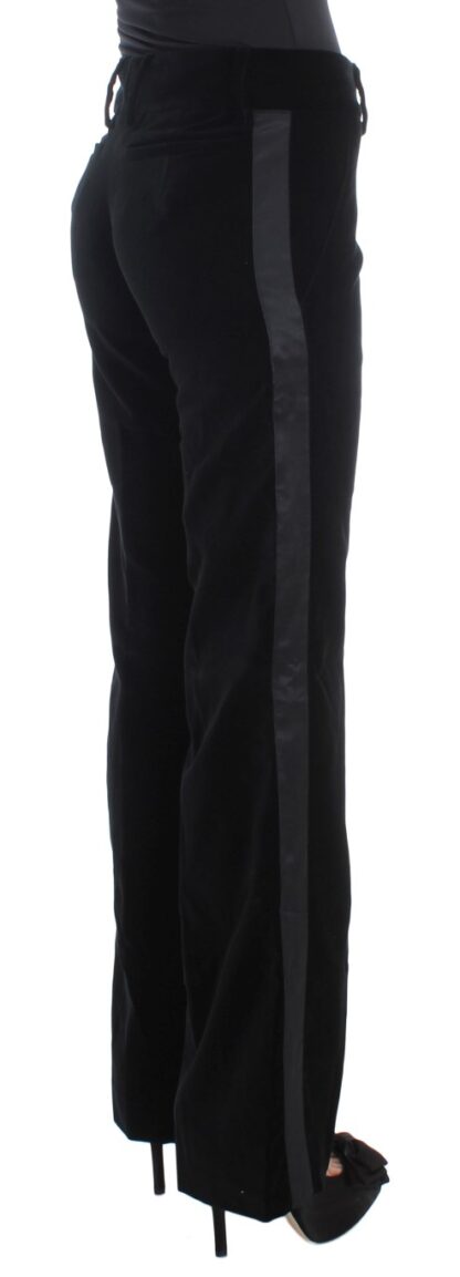 Ermanno Scervino - Elegant Black Wide Leg Silk Blend Pants