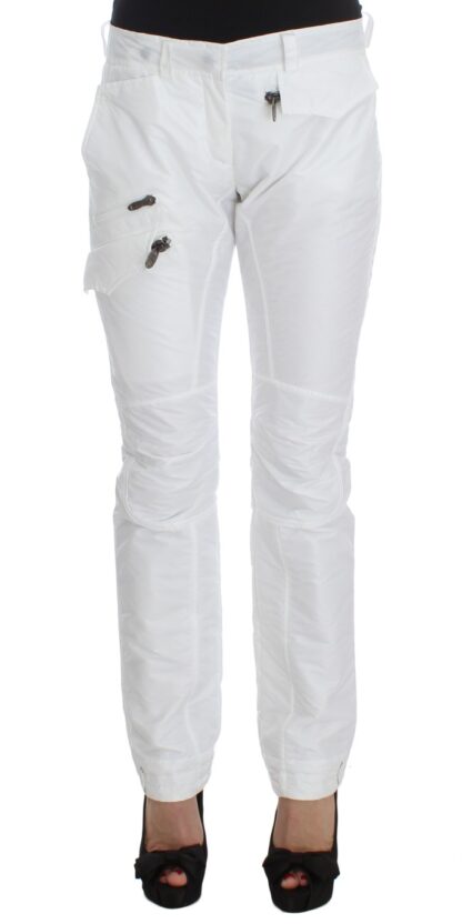 Ermanno Scervino - Chic White Nylon Cargo Pants by Italian Designer