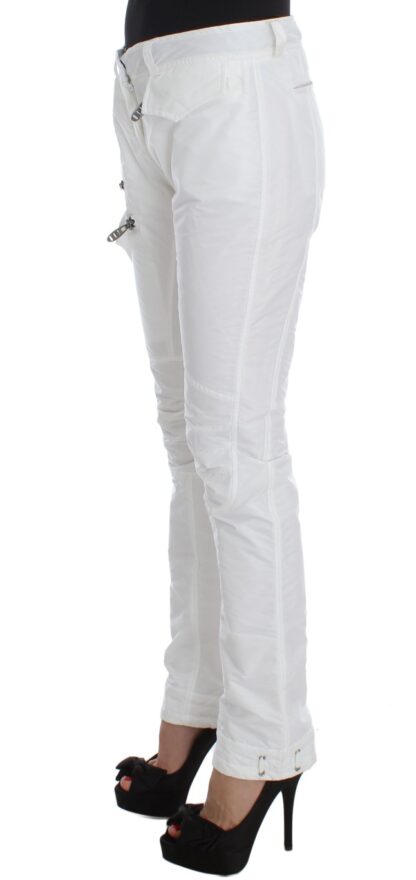 Ermanno Scervino - Chic White Nylon Cargo Pants by Italian Designer