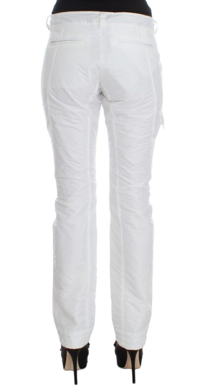 Ermanno Scervino - Chic White Nylon Cargo Pants by Italian Designer