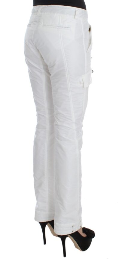 Ermanno Scervino - Chic White Nylon Cargo Pants by Italian Designer