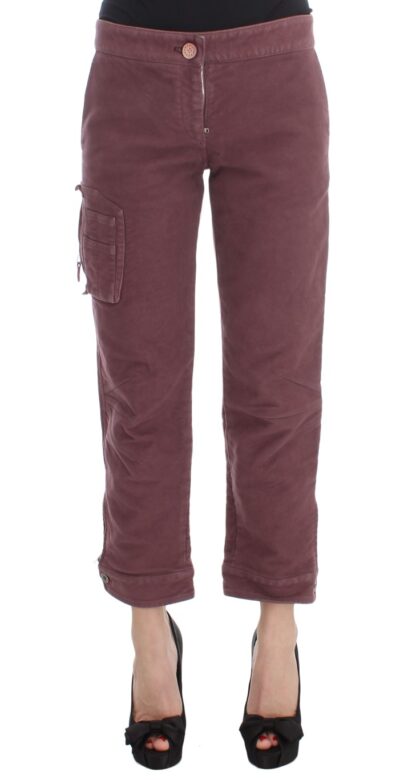 Ermanno Scervino - Chic Bordeaux Capri Cropped Cargo Pants