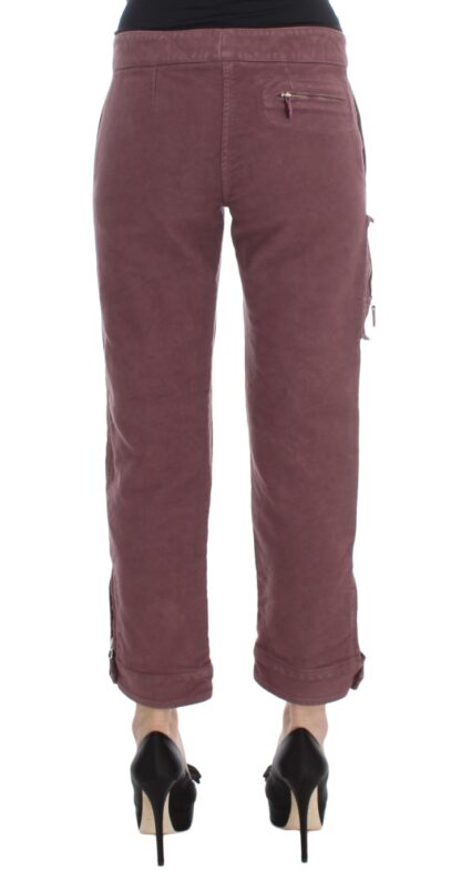 Ermanno Scervino - Chic Bordeaux Capri Cropped Cargo Pants