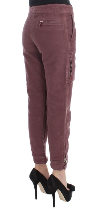 Ermanno Scervino - Chic Bordeaux Capri Cropped Cargo Pants