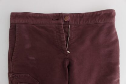 Ermanno Scervino - Chic Bordeaux Capri Cropped Cargo Pants