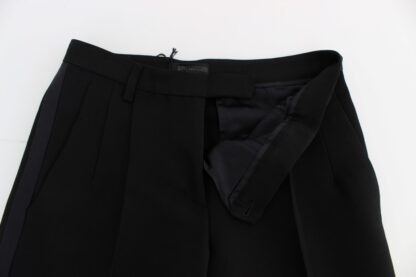 Ermanno Scervino - Chic Black Wide Leg Silk Blend Jeans