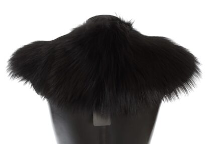 Dolce & Gabbana - Black Fox Fur Chic Shoulder Wrap