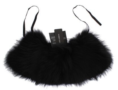 Dolce & Gabbana - Black Fox Fur Chic Shoulder Wrap