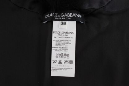 Dolce & Gabbana - Black Fox Fur Chic Shoulder Wrap