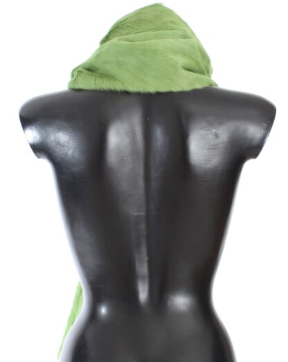 Dolce & Gabbana - Elegant Green Fur Shoulder Wrap Scarf