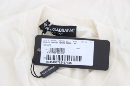 Dolce & Gabbana - Elegant White Cashmere Sweater