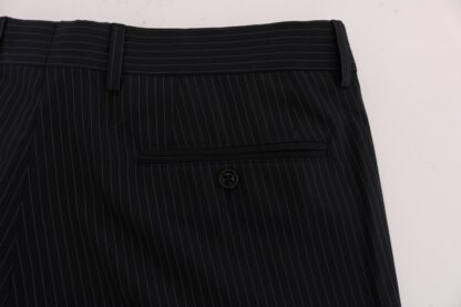 Dolce & Gabbana - Elegant Straight Fit Blue Striped Trousers