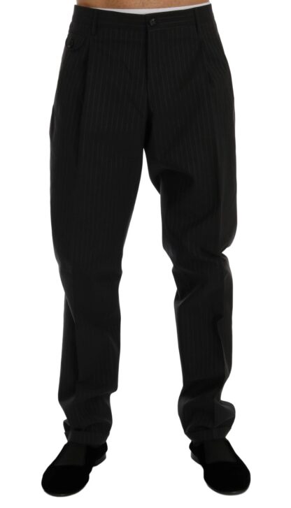 Dolce & Gabbana - Elegant Striped Straight Fit Dress Trousers