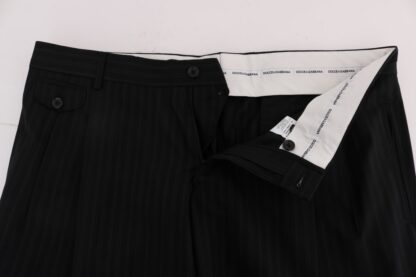 Dolce & Gabbana - Elegant Blue Striped Dress Trousers