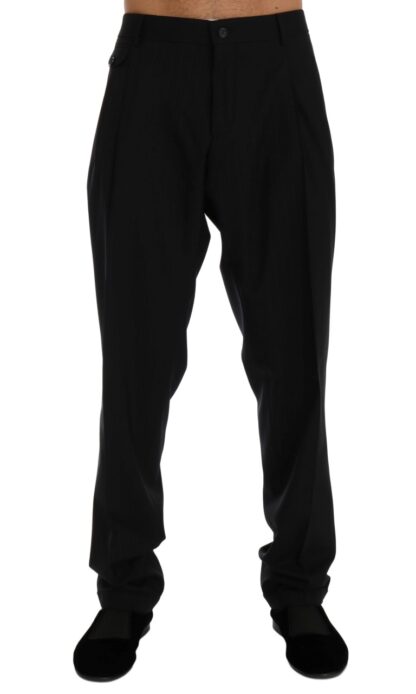 Dolce & Gabbana - Elegant Striped Wool Blend Dress Pants