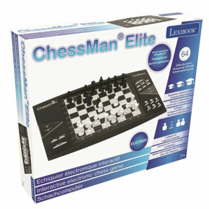 Επιτραπέζιο Παιχνίδι Chessman Elite Lexibook CG1300 Μαύρο/Λευκό (Portugués, Francés, Inglés, Español, Italiano) (1 Τεμάχια)