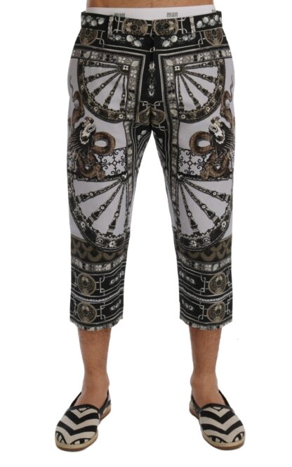 Dolce & Gabbana - Capri Dragon Print Cropped Trousers